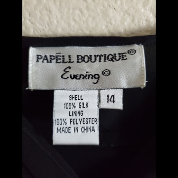 Adrianna Papell Evening Boutique Black Silk Dress - Picture 4 of 5